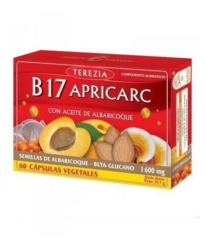 Terezia B17 Apricarc &agrave; l'huile d'abricot 60 g&eacute;lules v&eacute;g&eacute;tales