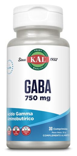 Kal GABA 750 mg 30 comprim&eacute;s