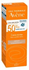Cr&egrave;me solaire teint&eacute;e SPF50+ pour peaux s&egrave;ches et sensibles 50 ml