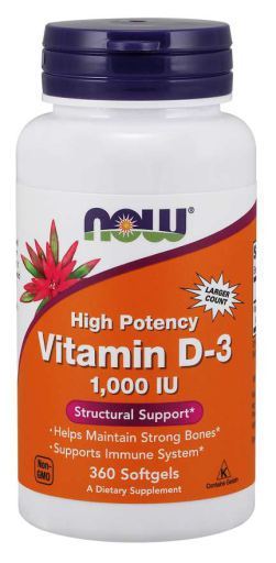 Vitamine D3 1 000 UI 360 gélules