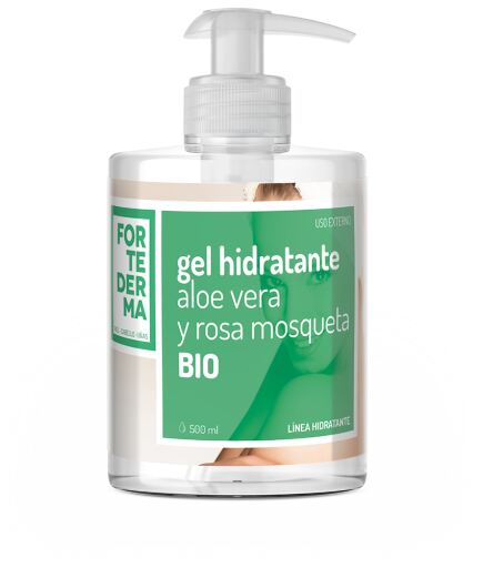 Gel hydratant &agrave; l'aloe vera et &agrave; la rose musqu&eacute;e Bio 500 ml