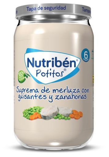 Nutrib&eacute;n Rago&ucirc;t de merlu supr&ecirc;me aux petits pois et aux carottes 235 gr