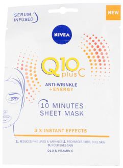 Q10+ Vitamine C anti-rides + Masque &eacute;nergisant pour le visage