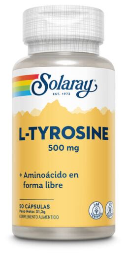 Solaray L-Tyrosine 500 mg, 50 g&eacute;lules v&eacute;g&eacute;tales