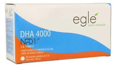 Egl&eacute; Dha 4000 Npd1 Astaxanthine 30 Ampoules x 5 ml
