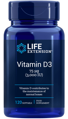 Vitamine D3 75 mcg 3000 ui 120 G&eacute;lules
