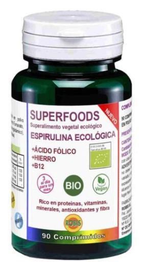 Robis Spiruline Eco+Acide Folique Bio 90 Comprim&eacute;s