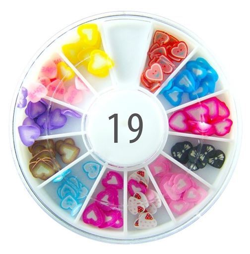 Coeur de d&eacute;coration d'ongle de roue