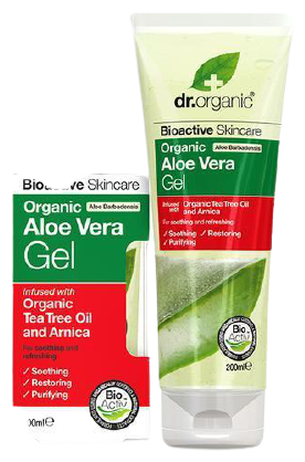 Dr. Organic Gel d'Aloe Vera au Tea Tree Bio et &agrave; l'Arnica 200 ml