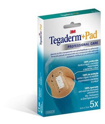 Tegaderm+Pad Pansements 5x7cm 5 Unit&eacute;s