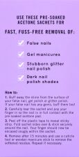 Sachets Soak em off Dissolvant pour faux ongles 100 unités