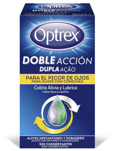 Optrex Gouttes double action pour les yeux secs et qui d&eacute;mangent Multidose 10 ml