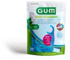 Fil dentaire Gum Easy flossers vitamine E avec fluorure 30 unités