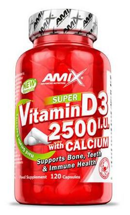 Vitamine D3 2500 I,U + Calcium 120 G&eacute;lules