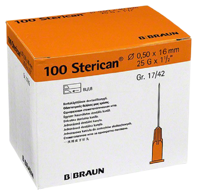 Aiguilles Sterican Orange 16x5 mm 100 unités