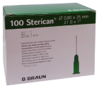 Aiguilles vertes Sterican 25 x 8 mm, paquet de 100 pi&egrave;ces