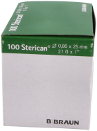 Aiguilles vertes Sterican 25 x 8 mm, paquet de 100 pi&egrave;ces