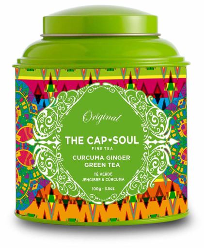 The Capsoul Th&eacute; en vrac Gingembre Vert et Curcuma 100 gr
