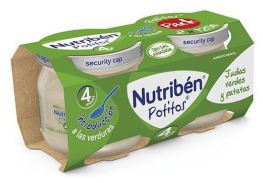 Nutrib&eacute;n Bipack de petits pots pour b&eacute;b&eacute; aux haricots verts et pommes de terre 2x120 gr