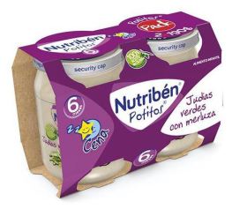 Nutrib&eacute;n Diner Pot Bipack Haricots Verts Au Merlu 2x190 gr