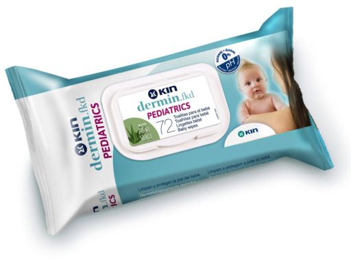 Lingettes nettoyantes Dermin 72 unités