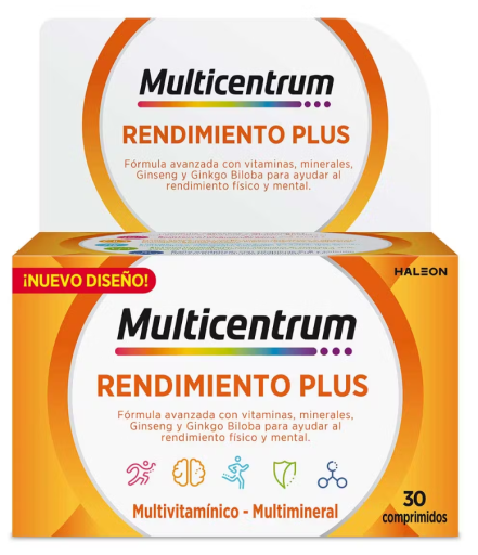 Multicentrum Performance Plus au ginseng et au ginkgo 30 comprim&eacute;s