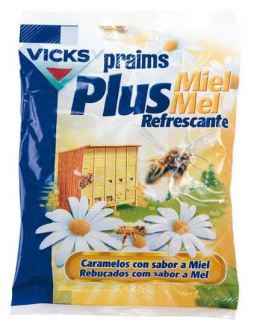 Vicks Praims Plus Bonbons Rafra&icirc;chissants au Miel 72 gr