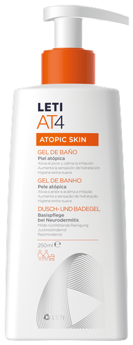 Leti Gel de bain AT4 pour peaux atopiques 250 ml