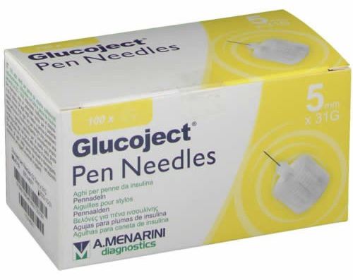 Glucoject Aiguille &agrave; Insuline 31gx5mm 100 unit&eacute;s