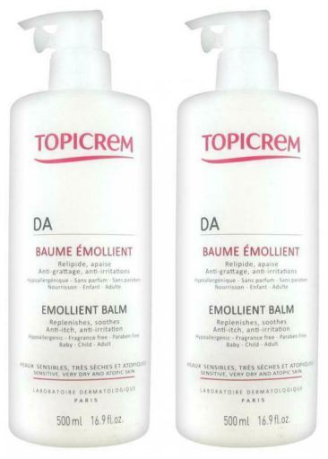 Topicrem DA Baume &Eacute;mollient 2 x 500 ml