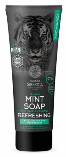 Natura Siberica Savon &agrave; la menthe pour cheveux et corps 200 ml
