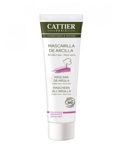 Cattier masque facial &agrave; l'argile rose peau sensible 100 ml