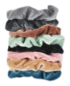 Colour Hairband Velvet Chouchous 8 unit&eacute;s