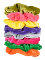 Colour Hairband Velvet Chouchous 8 unit&eacute;s