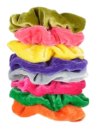 Colour Hairband Velvet Chouchous 8 unit&eacute;s