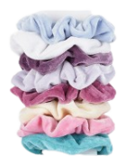 Colour Hairband Velvet Chouchous 8 unit&eacute;s