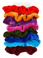 Colour Hairband Velvet Chouchous 8 unit&eacute;s