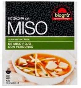 Biogra Soupe Miso aux L&eacute;gumes 4 x 40 gr