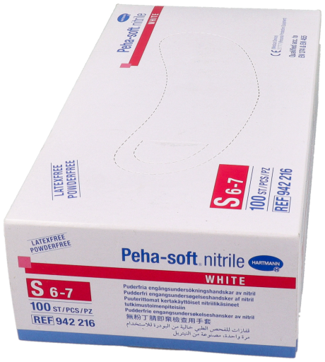 Gants en nitrile souple blanc 100 unités