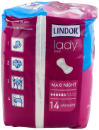 Lady Pad Maxi Nuit 6 Gouttes 14 Unités