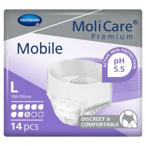 MoliCare Sous-v&ecirc;tements jetables pour incontinence de qualit&eacute; sup&eacute;rieure 8 gouttes 14 unit&eacute;s