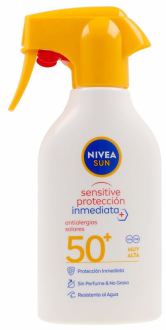 Spray Solaire Protection Immédiate Sensitive &amp; Protection SPF 50+ 270 ml