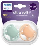 Sucettes Ultra Douces Neutre pour Bébé de 0 à 6 Mois 2 unités