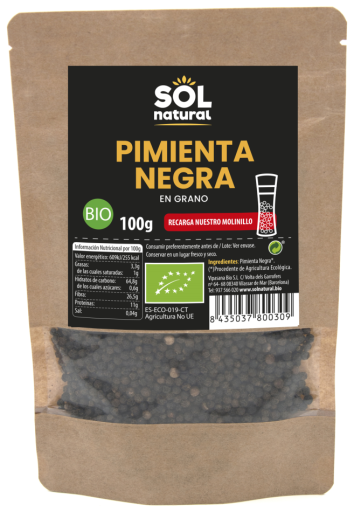 Grain de Poivre Noir Bio 100 gr