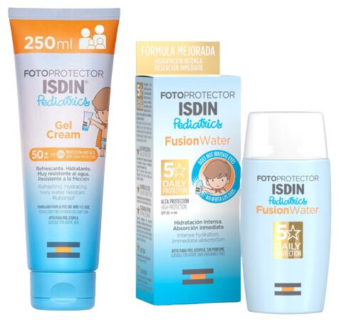 Gel-crème solaire pédiatrique SPF 50+ + Eau de Fusion SPF 50