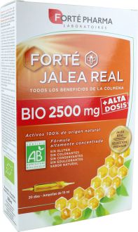 Gelée royale bio 2500 mg 20 ampoules