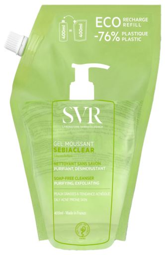 SVR Sebiaclear Gel Moussant EcoPack Recharge 400 ml