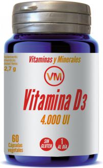 Vitamine D3 4&nbsp;000 UI 60 g&eacute;lules v&eacute;g&eacute;tales