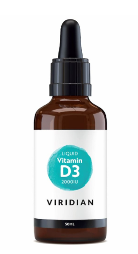 Viridian Vitamine D3 liquide v&eacute;g&eacute;talienne 2000 UI 50 ml