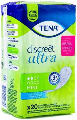 Serviettes hygiéniques Discreet Ultra Mini 20 unités